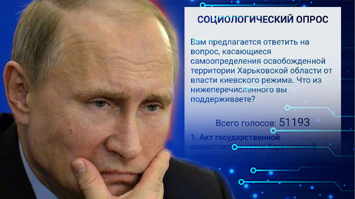 “У Кремлі зовсім не очікували”: Створене окупантами опитування щодо приєднання окупованого Харкова до Росії провалилося